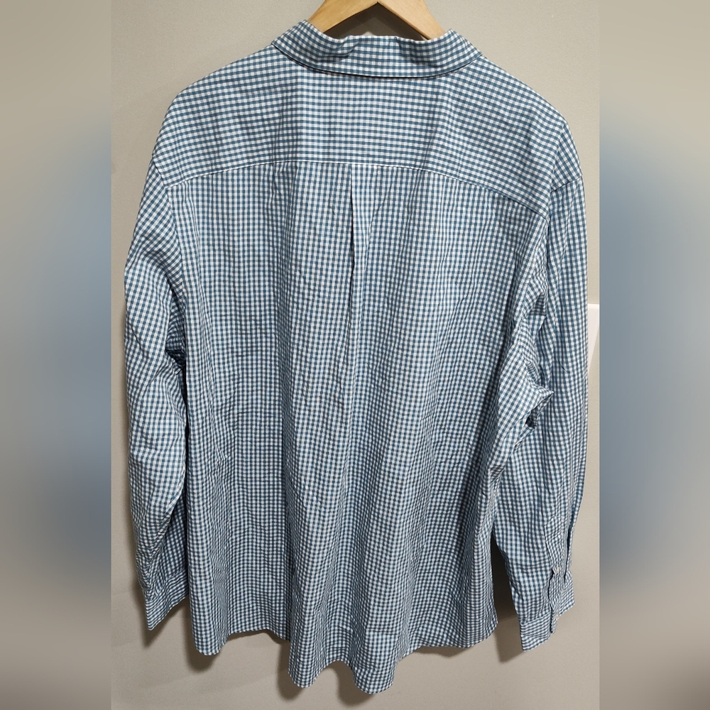 Vineyard Vines Shirt Men's XB Classic Fit Poplin Long Sleeve Blue Gingham NWT - Picture 5 of 11